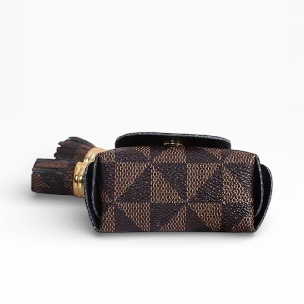DESIGNER Brown and Gold Monogram Bag Charm - Picture 5 of 7